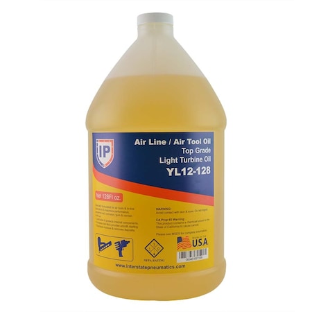 Interstate Pneumatics 128 oz - 1 Gallon Air Tool Oil Jug (1 Gal), PK 4 YL12-128-4CS